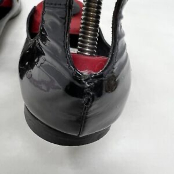 JIMMY CHOO Patent Lace Up Vita Flats Black 35.5 US 5.5 - Picture 6 of 14